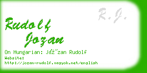 rudolf jozan business card